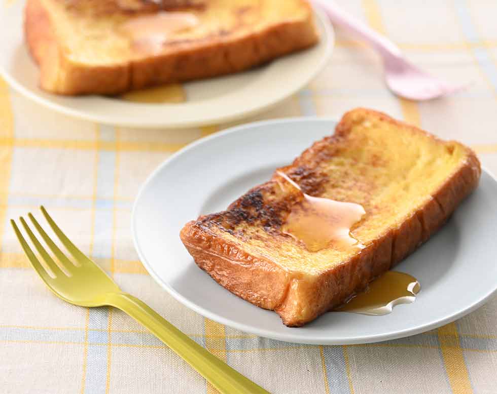 北海道ミルク食パンのハニーフレンチトースト